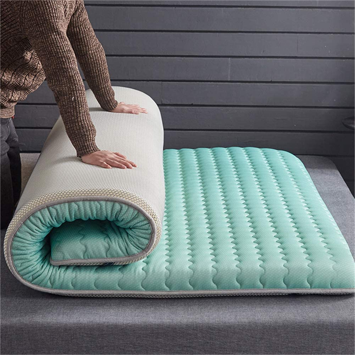 CD-04 Mattress Topper Comfort Soft Skin Friendly Folding Pad Bed Tatami Korean Japanese Massage Mattress Solid Color Full Size