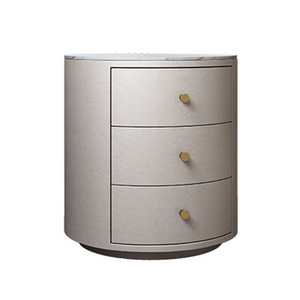 CTG-14 Bedroom Metal Luxury Nightstand Modern Nightstand Nightstand Dark Purple Round