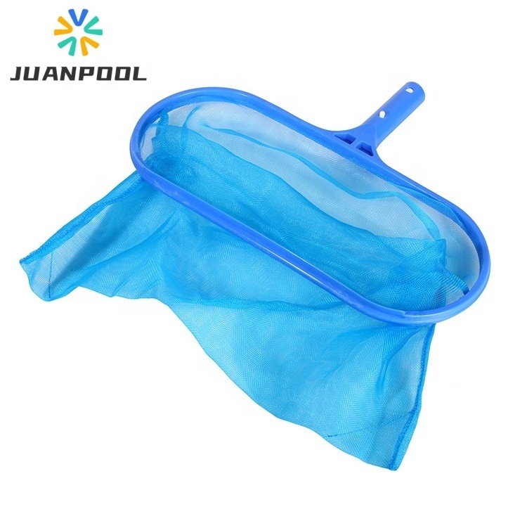 Wholesale Inground Pool Skimmer Plastic Blue Net Accessories Water Fun Standard Leaf Net With Aluminum Pole Leaf Rake Mold