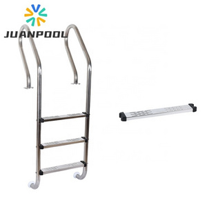 Nice Quality Ladders 3 Steps Sf 315 Anti Slip Indoor Pool Ladder Handrail Steel Dongguan For Swimming Pool Parts