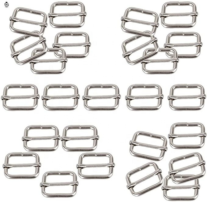 Metal Adjustable Slide Buckle Strap Triglides Slides for Making Handbag Backpack And Luggage Bag