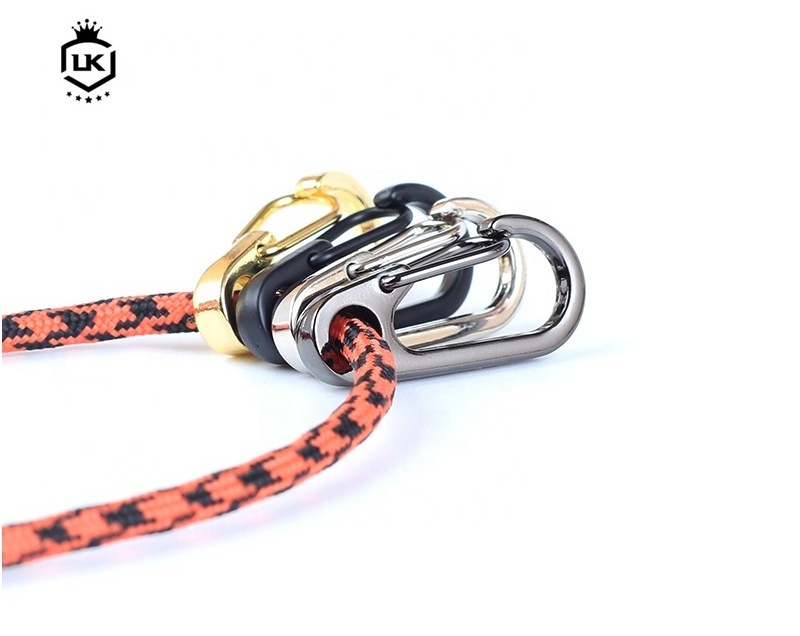 High Quality Metal Release Key chain Key ring Mini Carabiner Clip D-Ring Spring Hook For Camping