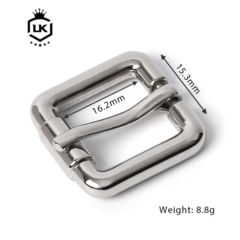 LanKe 16MM High Quality Silvery Plated Belt Buckles Customized Metal Belt Buckle