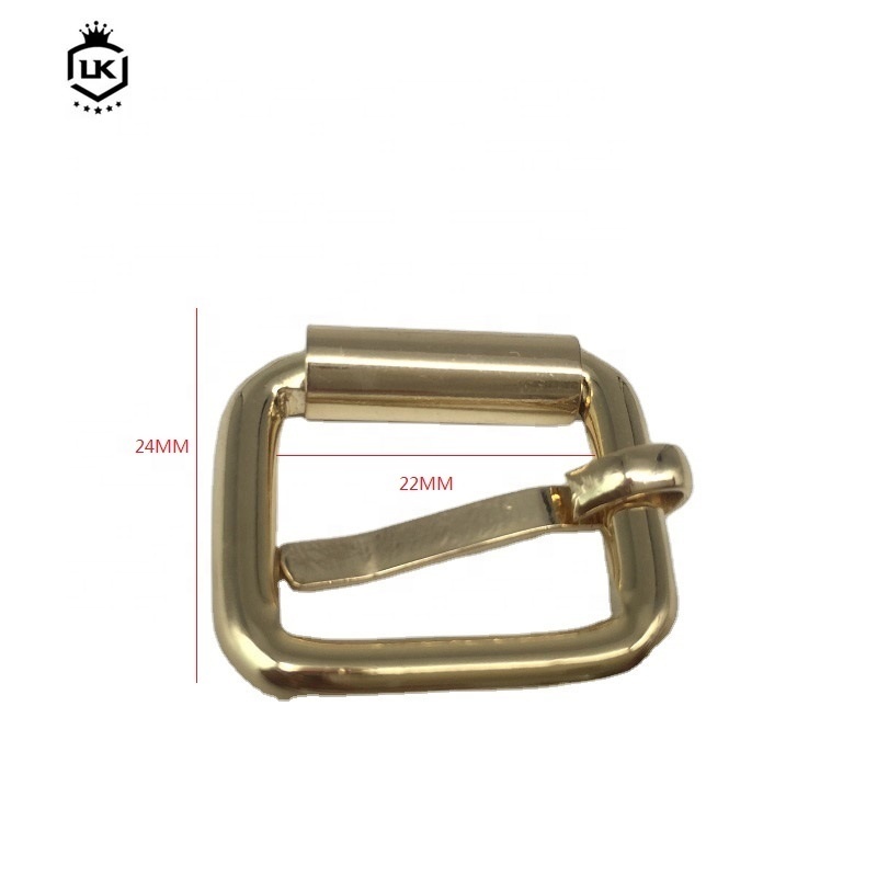 LanKe Wholesale Light Gold Square Roller Pin Belt Buckle