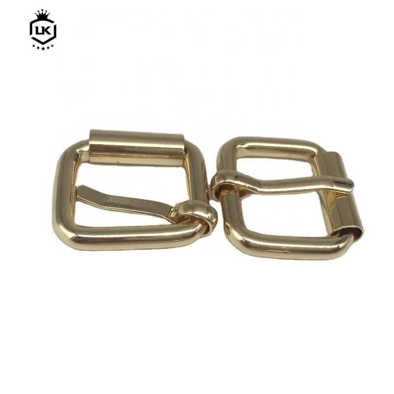 LanKe Wholesale Light Gold Square Roller Pin Belt Buckle