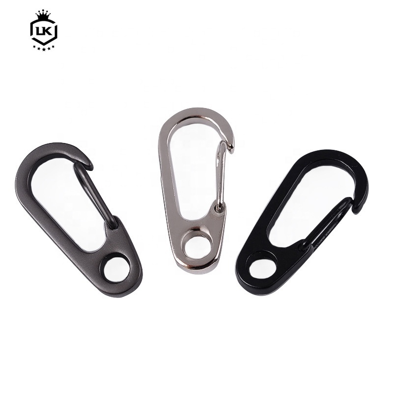 High Quality Metal Release Key chain Key ring Mini Carabiner Clip D-Ring Spring Hook For Camping