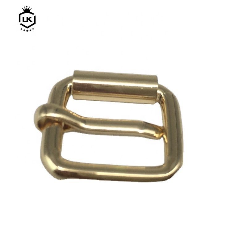 LanKe Wholesale Light Gold Square Roller Pin Belt Buckle