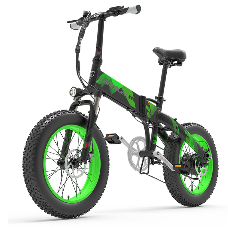 LANKELEISI X2000PLUS 1000w electric bicycle snow bike 48v 12.8ah lithium battery ebike 20 inch fat tire electric folding bike