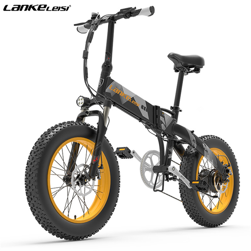 LANKELEISI X2000PLUS 1000w electric bicycle snow bike 48v 12.8ah lithium battery ebike 20 inch fat tire electric folding bike