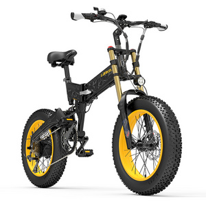 EU warehouse lankeleisi x3000 plus up folding ebike 1000W 20 inch fat tire e bike electric mountain bike adults full suspension