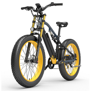 EU  warehouse stock LANKELEISI RV700 26 inch electric mountain bike fat tire bike 48v 16ah ebike 1000w electric bicycle