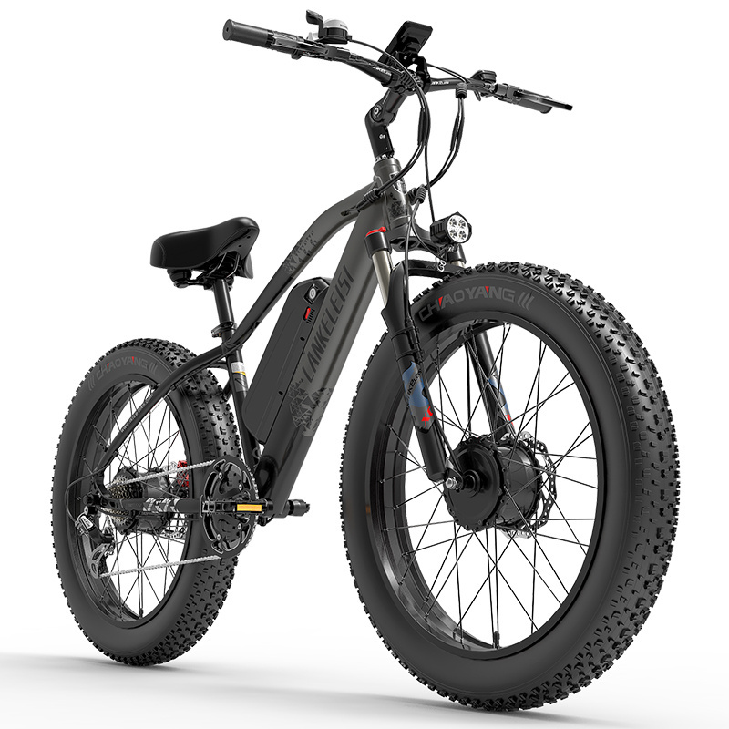 LANKELEISI MG740 Plus 2000W Electric Dirt Bike Dual Motor 48V 20Ah Lithium Battery 26 inch Fat Tire E Mountain Bike