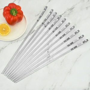 pack 10 Stainless Steel Needles Grilling kebab Skewers Barbecue Roasting Sticks Bbq tools accessories Bbq skewers