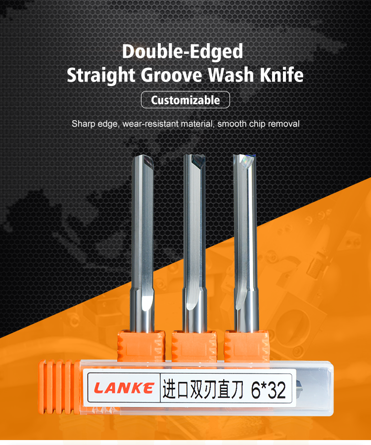 Lanke Custom all sizes Milling Cutters Tungsten Carbide 2 Flutes Straight Bits  End Mills CNC Router Engraving Bit