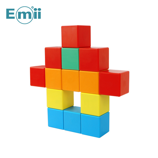 Emii Magnetic Blocks kids hot selling educational magnetic cubes plastic construction toys for kids CPC certified