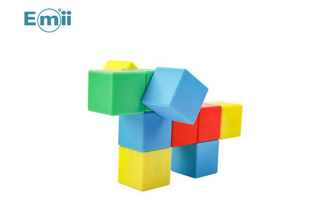 Emii Magnetic Blocks kids hot selling educational magnetic cubes plastic construction toys for kids CPC certified