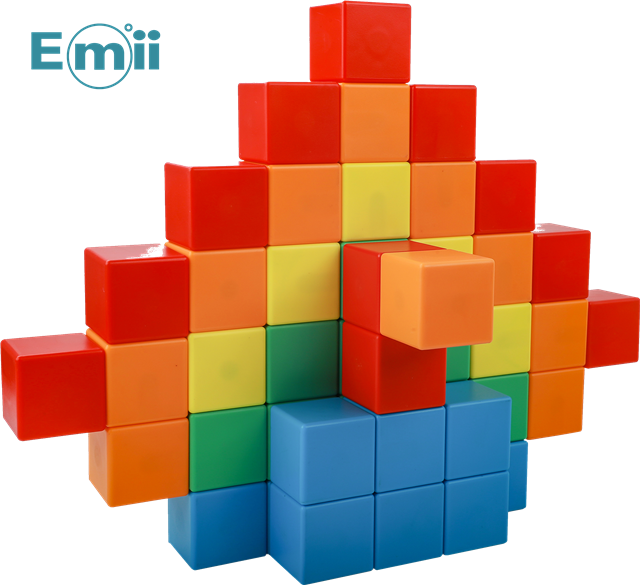 Emii Magnetic Blocks kids hot selling educational magnetic cubes plastic construction toys for kids CPC certified