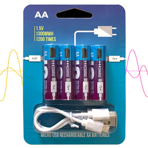 Logo Brand Custom Rechargeable Battery 1.5V 1.2V AA AAA Lithium ion Reusable Type-C USB Charging Port AA Batteries AAA Nimh Cell