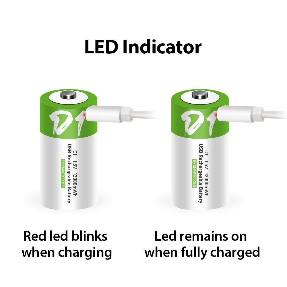 Utility Model flashlight battery 12000mWh am1 lr20 1.5V D size rechargeable lithium UM1 battery Patent design