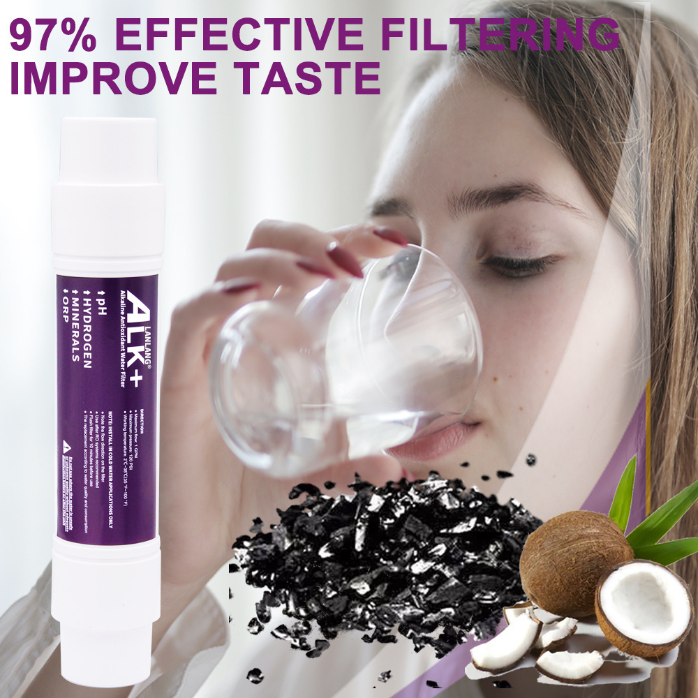 Mineral Under Counter Water Filter Cartridge Alkaline Hydrogen Undersink Post Inline Filter Cartridge