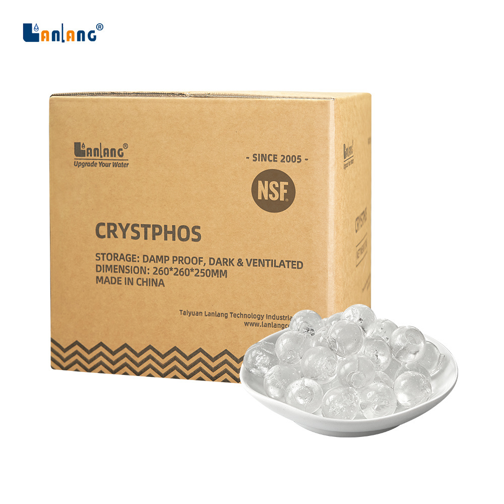 NSF certified Crystphos Brand Transparent Glassy Antiscalant Corrosion Siliphos Ball Silicon Phosphorus Crystal