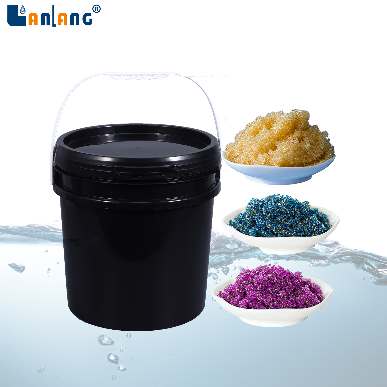 Lanlang Gel Type Deionized Spotless Ultra Pure Edm Mixed Bed Resin Lab Rinsing Aquarium Di Resin Mixed Bed Ion Exchange Resin