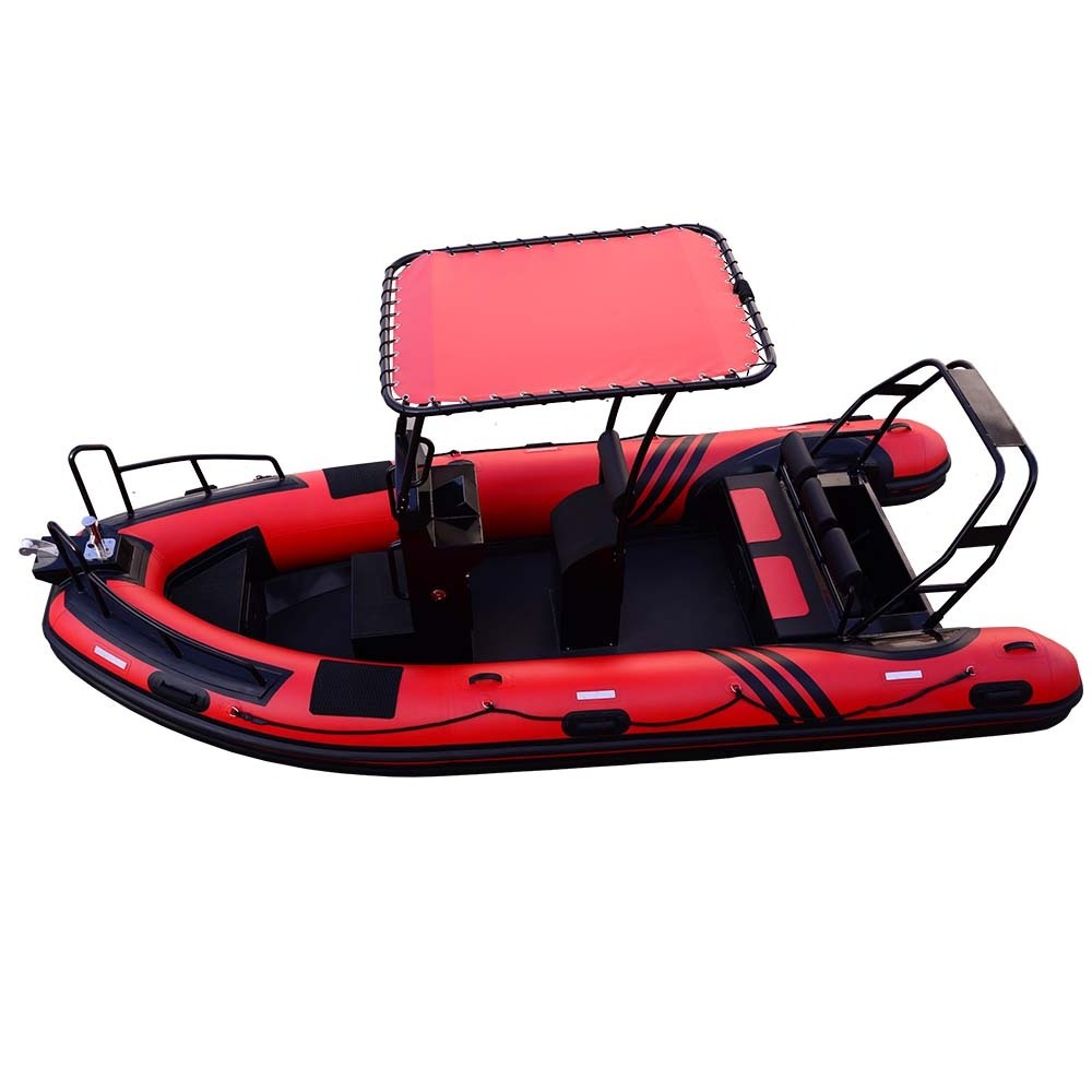 Luxury deep v steering console hypalon rigid inflatable aluminum hull rib boat 630 inflatable boat with motor