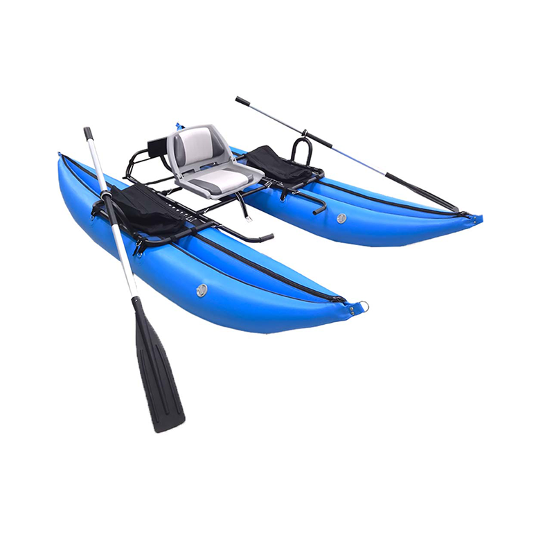 New design Oem Inflatable water paddle boat pontoon boat fishing recreational rowing boat for sale