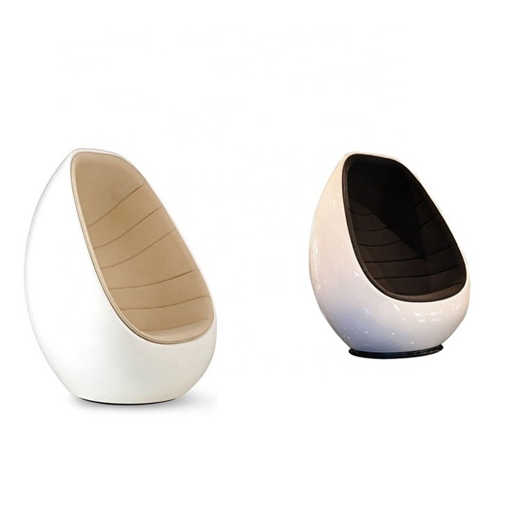 Modern creative fiberglass adult size egg pod shape lounge chair for living room hotel office