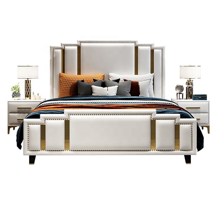 Modern Italian PU Leather Exotic King Storage adjustable Platform Bed Wood Frame Lift storage bed double