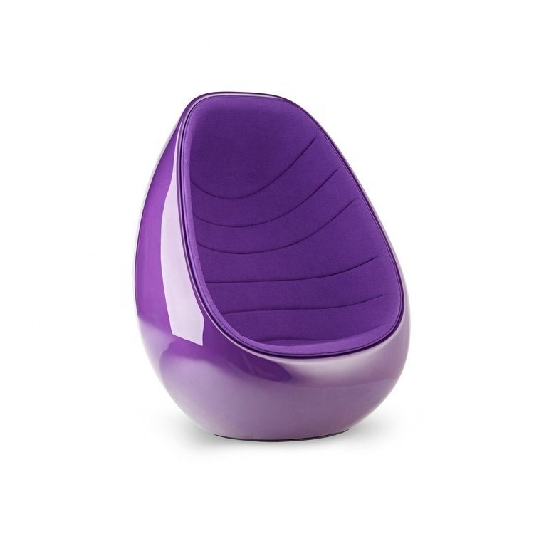 Luxury Modern Leisure Swivel Sofa Egg Chair Fiberglass Living Room Chairs Oval Egg Pod Accent Chair