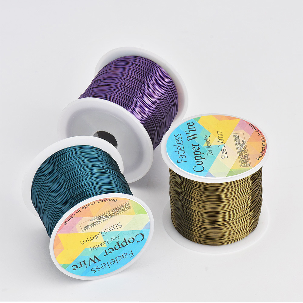 0.3mm 0.4mm 0.5mm Jewelry Wire Craft Wire Tarnish Resistant Copper Beading Wire for Jewelry Making Supplies and Crafting