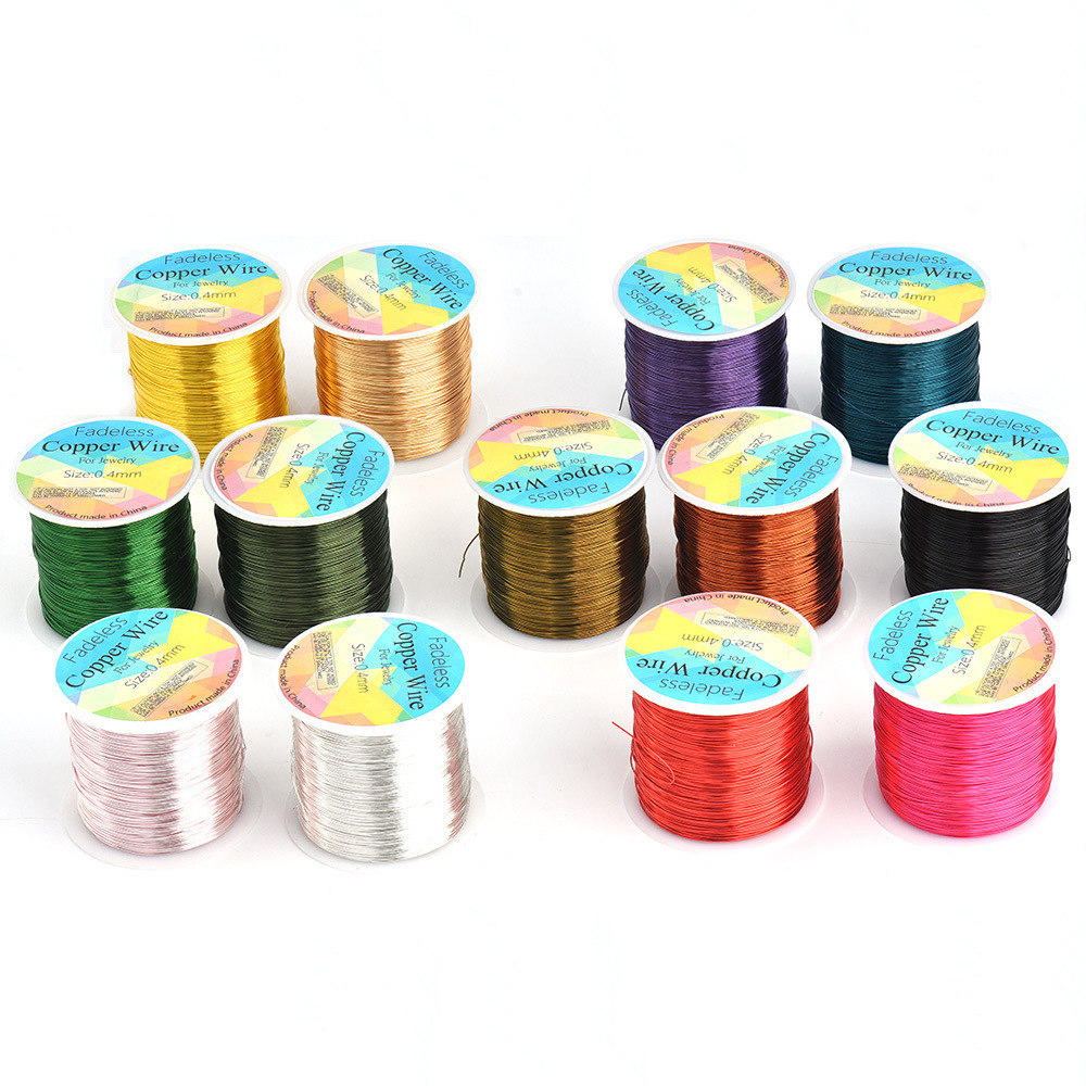 0.3mm 0.4mm 0.5mm Jewelry Wire Craft Wire Tarnish Resistant Copper Beading Wire for Jewelry Making Supplies and Crafting