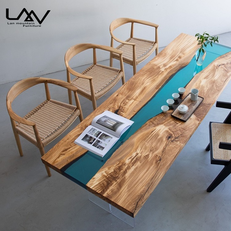 New Design Art  Epoxy table wood top, epoxy resin table solid wood top, epoxy wood dining table