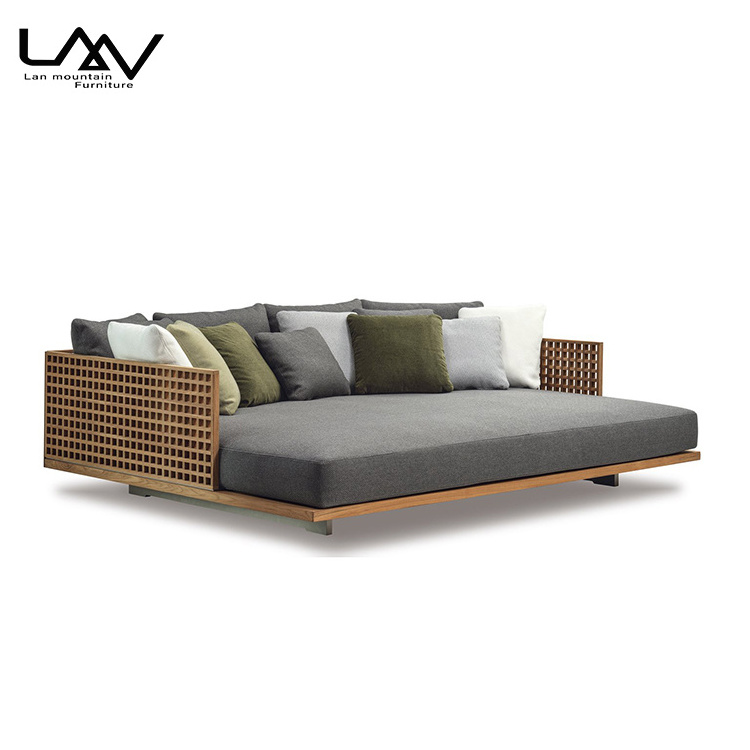 Modern outdoor hotel woven rope lounge sofa patio outdoor garden balcony sofa set sectional furniture set