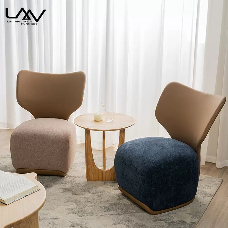 Modern style Living Room Hotel Single Sofa Chair Furniture Bedroom Wooden Frame Soft Leisure Chairs Comfortable Chair