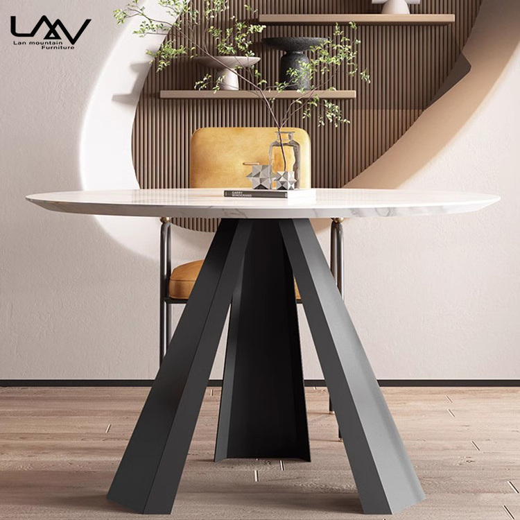 Hot Selling Dining Table Metal Leg With Rock Plate Living Room Table Nordic Design Hotel Lobby Villa Restaurant Table Furniture