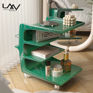 Modern Acrylic can move storage table Living room bedroom creative Side Table multifunctional storage cabinet