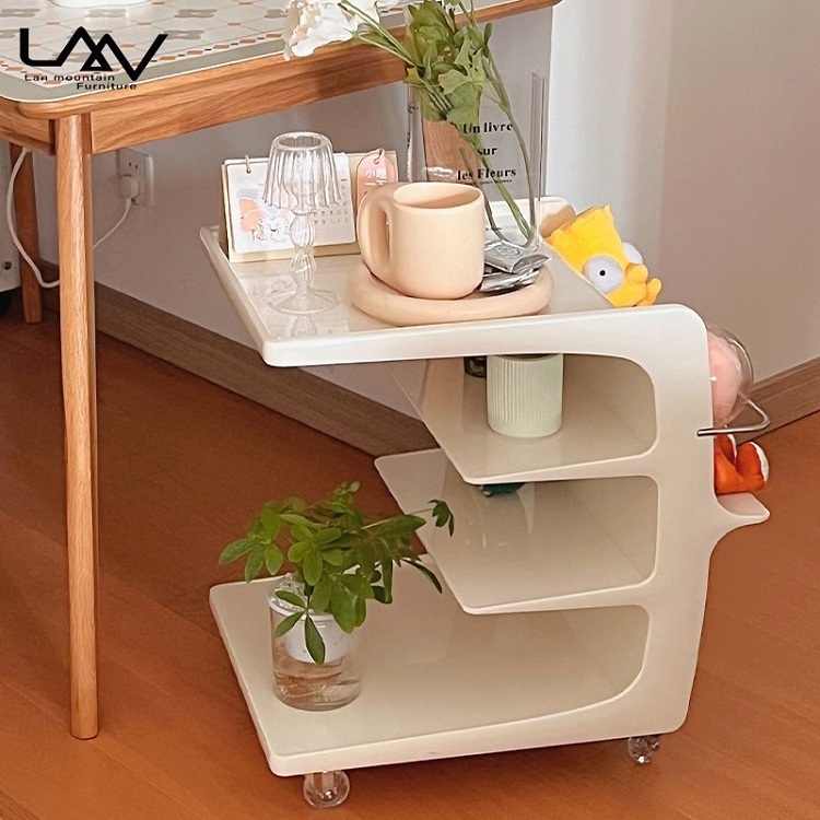 Modern Acrylic can move storage table Living room bedroom creative Side Table multifunctional storage cabinet