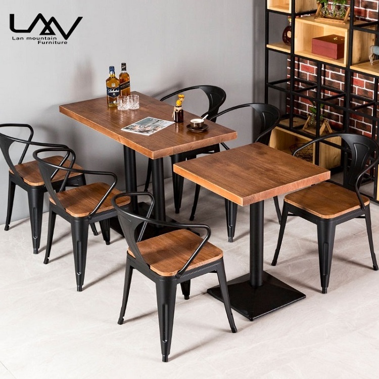 Dining Set Chaise Restaurant Furniture Dining Room Table and Chair Sets Coffee Set Classical Metal Iron Industrial Antique 