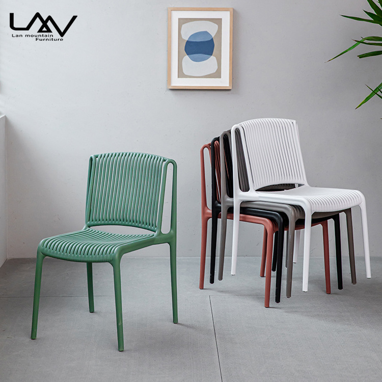 Restaurant Modern Design Accent Plastic Chair Furniture Living Room Outdoor Garden Patio Cafe Stacable Dining Chair