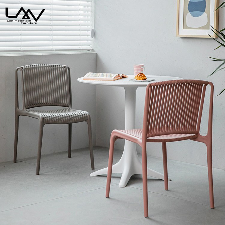 Restaurant Modern Design Accent Plastic Chair Furniture Living Room Outdoor Garden Patio Cafe Stacable Dining Chair