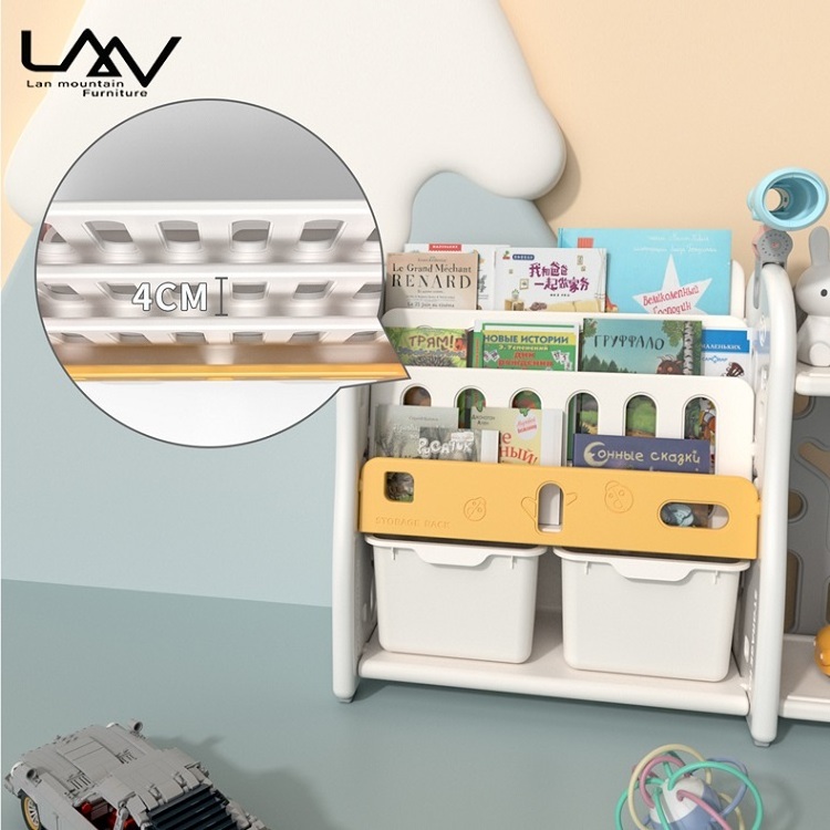 Custom Plastic Kids Furniture Movable Baby Chest Corner Cupboard Rack Drawer Toys Storage Children Cabinets For Kindergarten Use