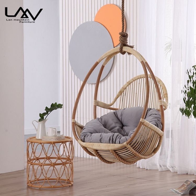 Outdoor and Indoor Garden patio Furniture Modern Wicker Rattan Balcony leisure Egg Hanging Chair