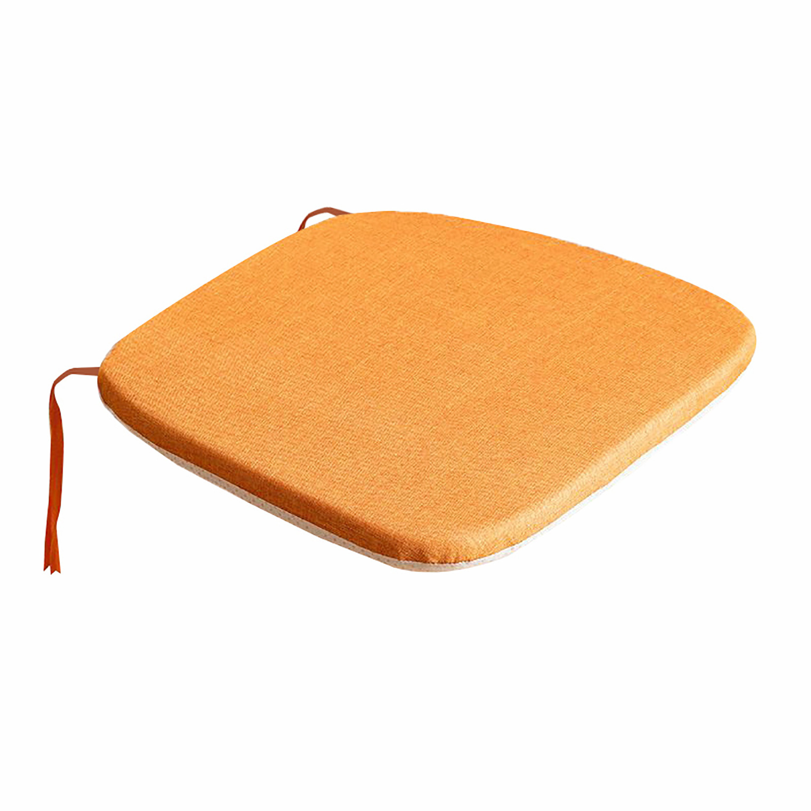 Non-slip Memory Foam Kitchen Dining Room Seat Cushion Linen Fabric Chair Cushion With Ties Square Seat Pad