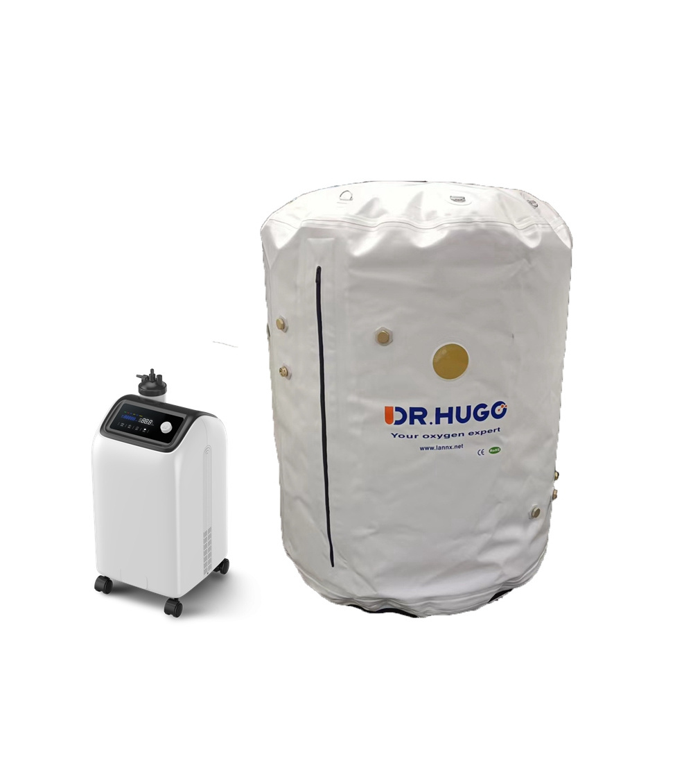 DR.HUGO uDR H1 Single Portable Hyperbaric Therapy Chamber 1ata~1.5ata with 10L oxygen machine hyperbaric chamber oxygen therapy