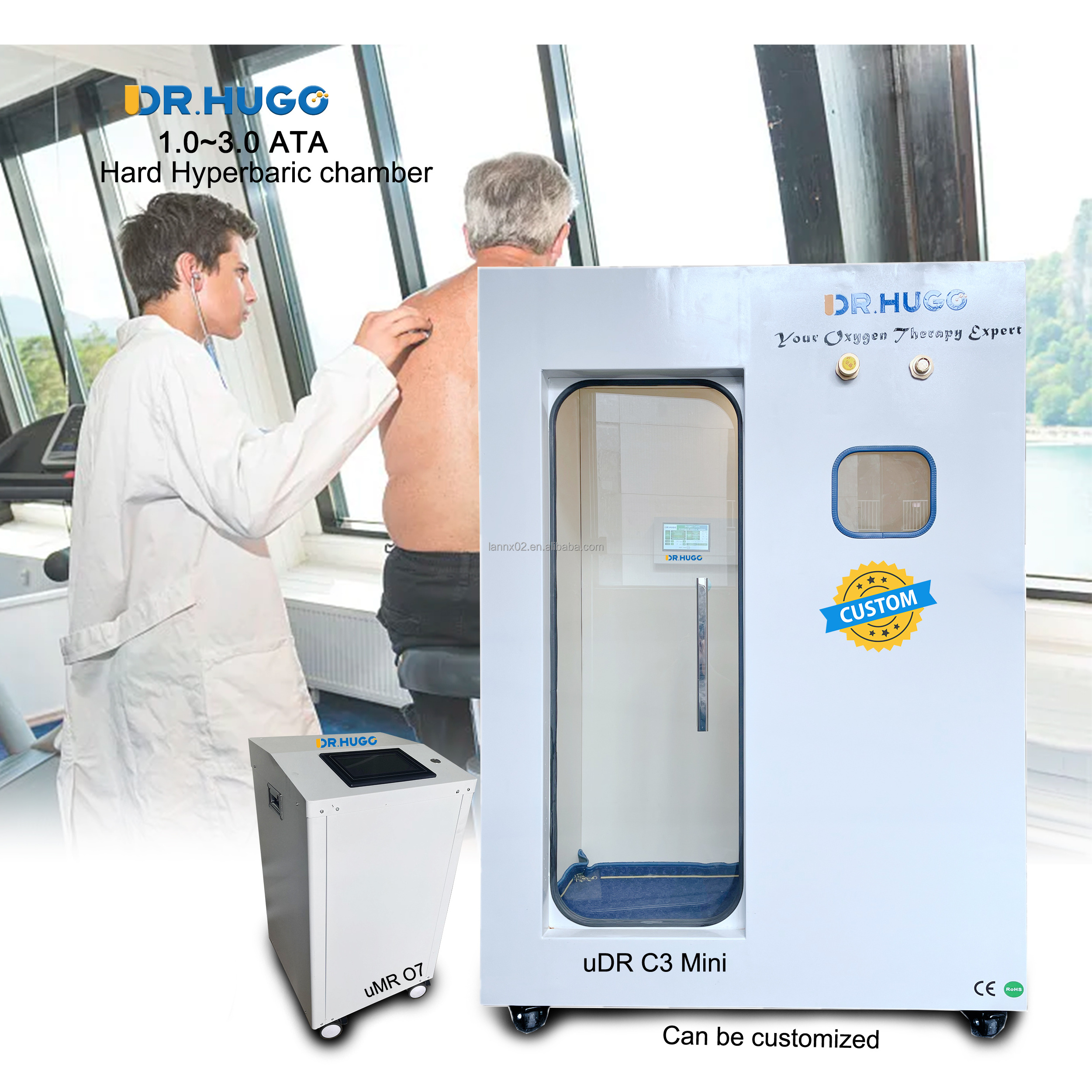 DR.HUGO uDR C3 Mini Hot Products 1~3 ata Oxygen Chambers Portable Hyperbaric Chamber Rehabilitation hiperbaric oxigen chamber