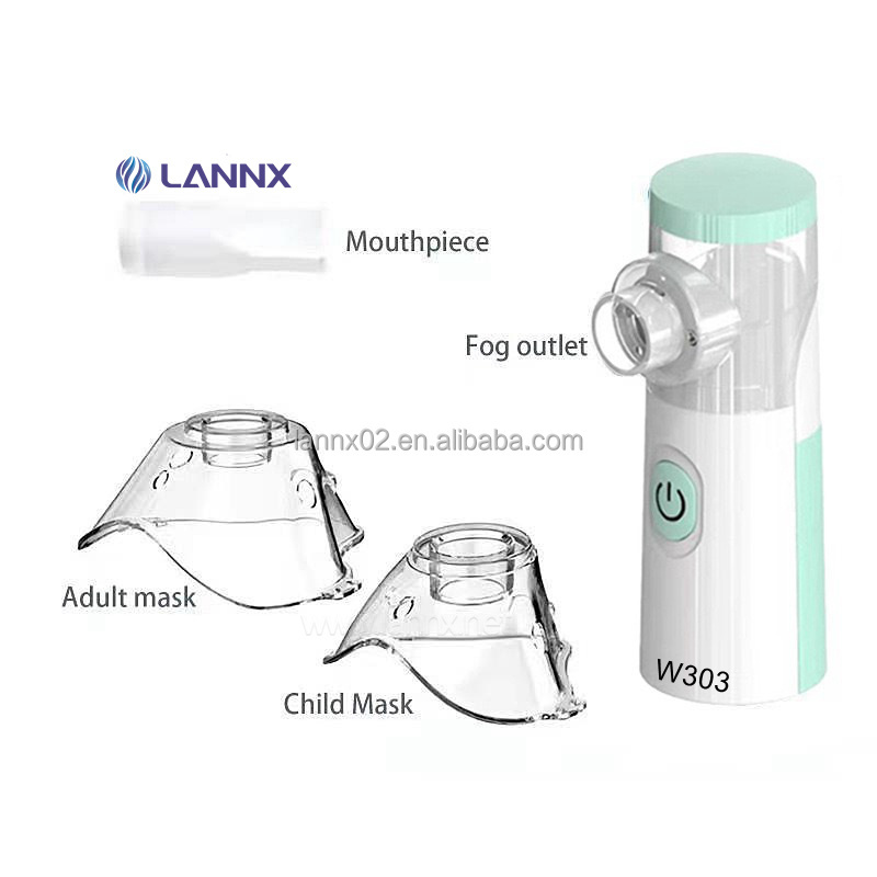 LANNX W303 Customization Atomizer Inhaler Pocket Ultrasonic Portable Mesh Nebulizer Handheld Rechargeable Nebulizers