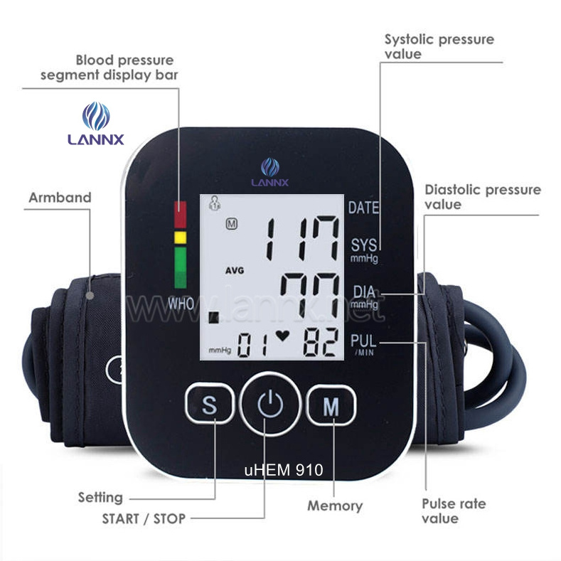 LANNX uHEM 910 Bp Check Blood Pressure Monitor Digital Tensiometre Pressure Checking Machine Price Tansiyon Aleti