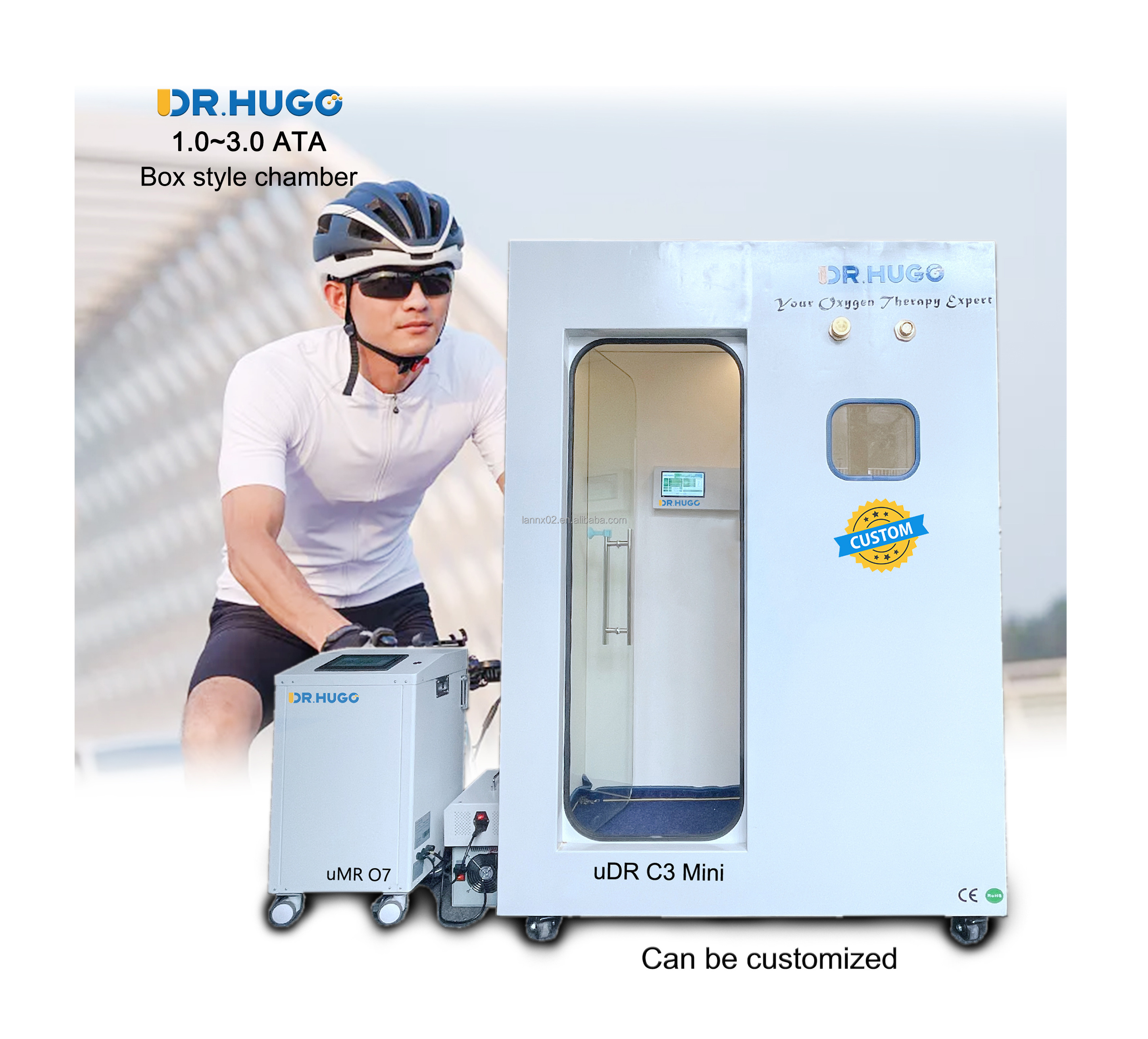 DR.HUGO uDR C3 Mini economical Oxygen Box style Hyperbaric Oxygen Chamber 1.0ata ~ 3.0ata Portable camara hiperbaricas